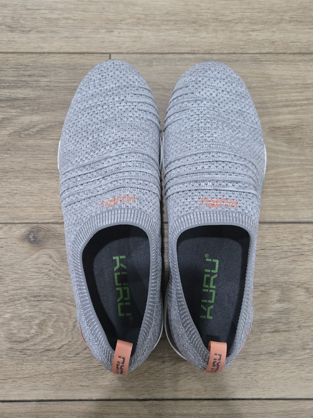 KURU Women's Stride Slip-On Knit Sneakers - Light Gray - Size 11